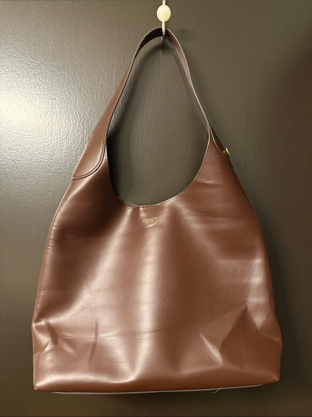 Coach -Brooklyn 39 -Smooth Brown Leather Shoulder Hobo